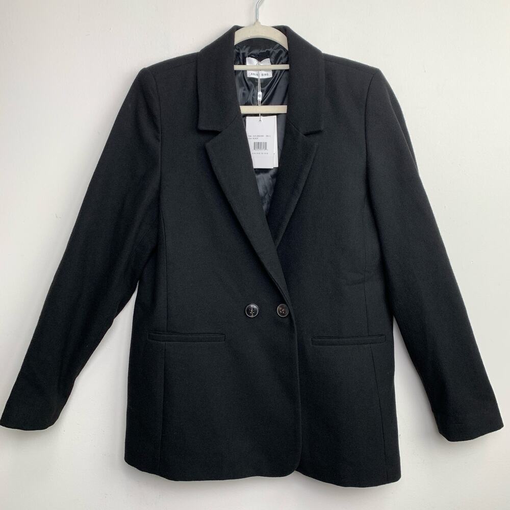 NWT Anine Bing Madeleine double-breasted blazer Size L - Picture 7 of 14